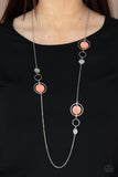 Paparazzi "Laguna Lounge" Orange Necklace & Earring Set Paparazzi Jewelry