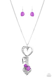 Paparazzi "Flirty Fashionista" Purple Necklace & Earring Set Paparazzi Jewelry