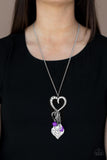 Paparazzi "Flirty Fashionista" Purple Necklace & Earring Set Paparazzi Jewelry