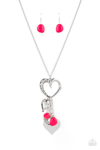 Paparazzi "Flirty Fashionista" Pink Necklace & Earring Set Paparazzi Jewelry