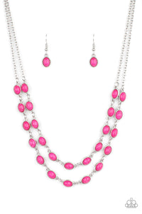Paparazzi "Sahara Safari" Pink Necklace & Earring Set Paparazzi Jewelry