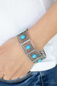 Paparazzi "Cakewalk Dancing" Blue Bracelet Paparazzi Jewelry