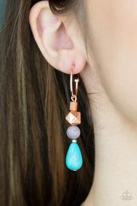 Paparazzi "Boulevard Stroll" Copper Earrings Paparazzi Jewelry