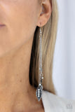 Paparazzi "Chiming Leaflets" White Earrings Paparazzi Jewelry