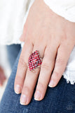 Paparazzi "Hive Hustle" Red Ring Paparazzi Jewelry