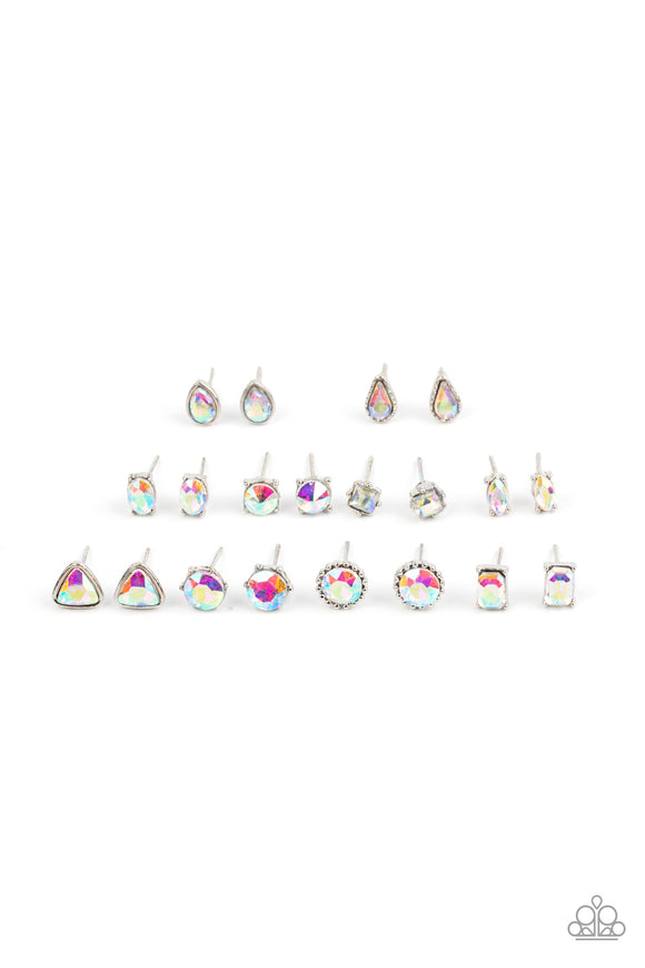 Girl's Starlet Shimmer 10 for 10 170XX Multi Oil Spill Post Earrings Paparazzi Jewelry