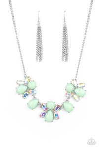 Paparazzi "Galaxy Gallery" Green Necklace & Earring Set Paparazzi Jewelry