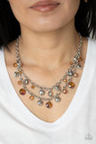 Paparazzi "Ethereally Ensconced" Brown Necklace & Earring Set Paparazzi Jewelry