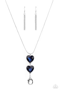 Paparazzi "FLIRTATIOUS Of Them All" Blue Lanyard Necklace & Earring Set Paparazzi Jewelry