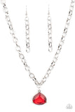 Paparazzi "Gallery Gem" Red Necklace & Earring Set Paparazzi Jewelry