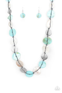 Paparazzi "Seashore Spa" Blue Necklace & Earring Set Paparazzi Jewelry