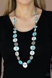 Paparazzi "Seashore Spa" Blue Necklace & Earring Set Paparazzi Jewelry