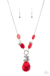 Paparazzi "Summer Idol" Red Necklace & Earring Set Paparazzi Jewelry