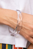 Paparazzi "Clear-Cut Couture" White FASHION FIX Bracelet Paparazzi Jewelry