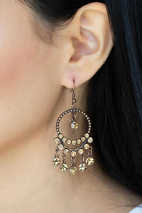 Paparazzi "Cosmic Chandeliers" Copper Earrings Paparazzi Jewelry
