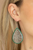 Paparazzi "Fleur De Fantasy" Green Earrings Paparazzi Jewelry