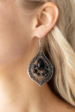 Paparazzi "New Delhi Nouveau" Black Earrings Paparazzi Jewelry
