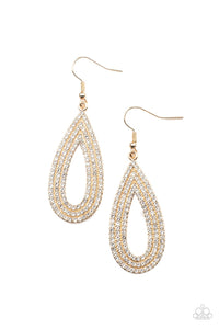 Paparazzi "Exquisite Exaggeration" Gold Earrings Paparazzi Jewelry