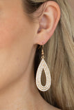 Paparazzi "Exquisite Exaggeration" Gold Earrings Paparazzi Jewelry