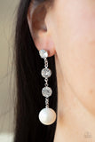 Paparazzi "Yacht Scene" White Post Earrings Paparazzi Jewelry