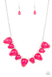 Paparazzi "Pampered Poolside" Pink Necklace & Earring Set Paparazzi Jewelry