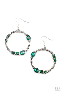 Paparazzi "Glamorous Garland" Green Earrings Paparazzi Jewelry