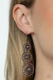 Paparazzi "Gazebo Garden" Copper Earrings Paparazzi Jewelry