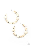 Paparazzi "Definitely Down-To-Earth" White Earrings Paparazzi Jewelry