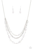 Paparazzi "Goddess Getaway" White Necklace & Earring Set Paparazzi Jewelry