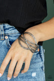 Paparazzi "Hautely Hammered" Black Bracelet Paparazzi Jewelry