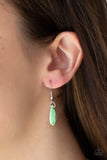 Paparazzi "DROPLET Like Its Hot" Green Necklace & Earring Set Paparazzi Jewelry