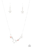 Paparazzi "Proudly Patriotic" Red Necklace & Earring Set Paparazzi Jewelry