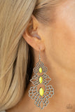 Paparazzi "Flamboyant Frills" Yellow Earrings Paparazzi Jewelry
