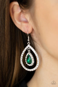 Paparazzi "Blushing Bride" Green Earrings Paparazzi Jewelry