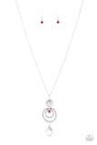 Paparazzi "COUTURE Freak" Pink Lanyard Necklace & Earring Set Paparazzi Jewelry