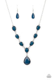 Paparazzi "Party Paradise" Blue Necklace & Earring Set Paparazzi Jewelry