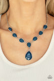 Paparazzi "Party Paradise" Blue Necklace & Earring Set Paparazzi Jewelry