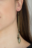 Paparazzi "Chiming Leaflets" Brass Earrings Paparazzi Jewelry