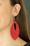 Paparazzi "Tahiti Tankini" Red Earrings Paparazzi Jewelry