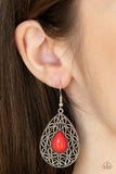 Paparazzi "Fanciful Droplets" Red Earrings Paparazzi Jewelry