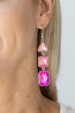 Paparazzi "Cosmic Culture" Pink Earrings Paparazzi Jewelry