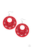 Paparazzi "Tropical Reef" Red Earrings Paparazzi Jewelry