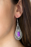 Paparazzi "Deco Dreaming" Purple Earrings Paparazzi Jewelry