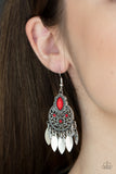 Paparazzi "Galapagos Glamping" Red Earrings Paparazzi Jewelry