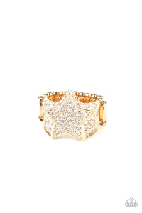 Paparazzi "Here Come The Fireworks" Gold Ring Paparazzi Jewelry