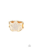 Paparazzi "Here Come The Fireworks" Gold Ring Paparazzi Jewelry