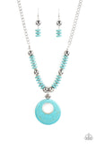 Paparazzi "Oasis Goddess" Blue Necklace & Earring Set Paparazzi Jewelry