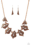 Paparazzi "Extra Expedition" Copper Necklace & Earring Set Paparazzi Jewelry