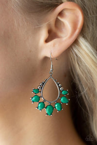 Paparazzi "Flamboyant Ferocity" Green Earrings Paparazzi Jewelry