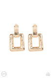 Paparazzi "15 Minutes Of FRAME" Gold Clip On Earrings Paparazzi Jewelry
